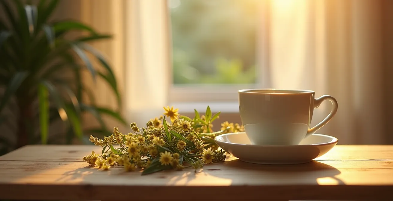Composition de plantes médicinales pour infusion relaxante
